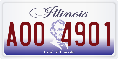 IL license plate A004901