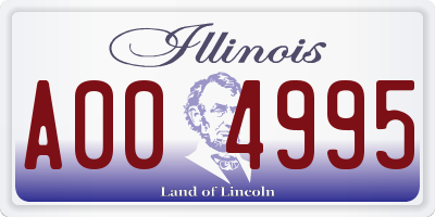 IL license plate A004995