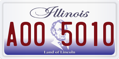 IL license plate A005010