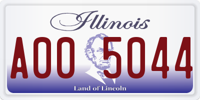 IL license plate A005044
