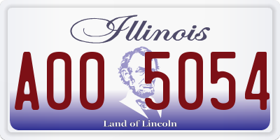 IL license plate A005054
