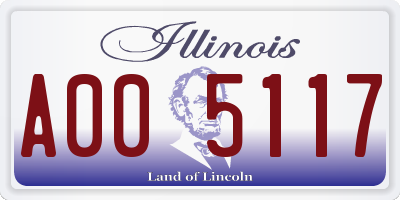 IL license plate A005117