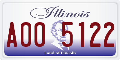 IL license plate A005122