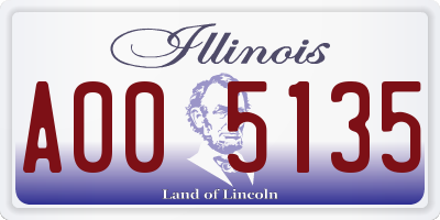 IL license plate A005135