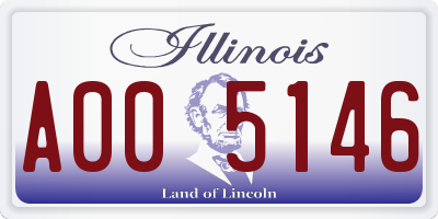 IL license plate A005146