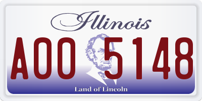 IL license plate A005148