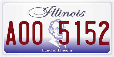 IL license plate A005152