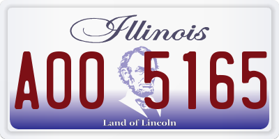 IL license plate A005165