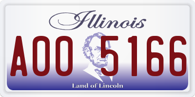 IL license plate A005166