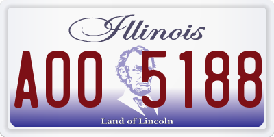 IL license plate A005188