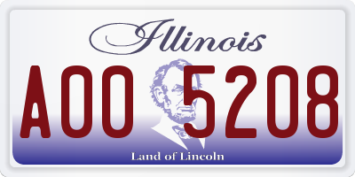 IL license plate A005208