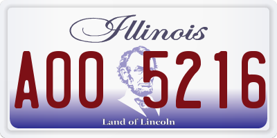 IL license plate A005216
