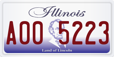 IL license plate A005223