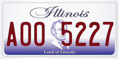 IL license plate A005227