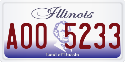 IL license plate A005233