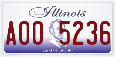 IL license plate A005236