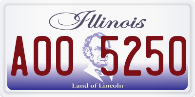 IL license plate A005250