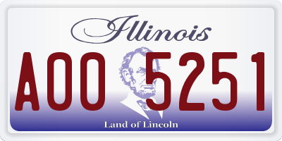 IL license plate A005251