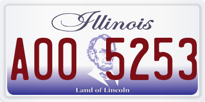 IL license plate A005253