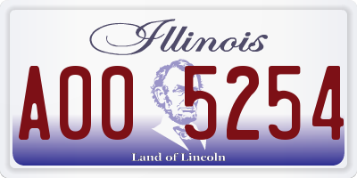 IL license plate A005254