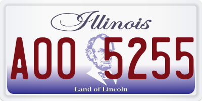 IL license plate A005255