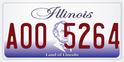 IL license plate A005264
