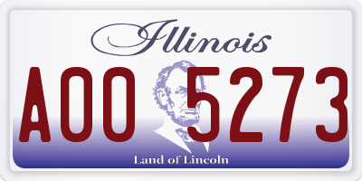 IL license plate A005273