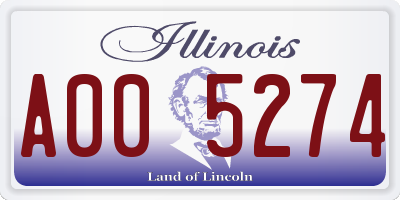 IL license plate A005274