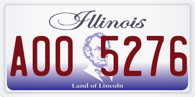 IL license plate A005276