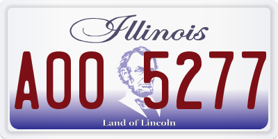 IL license plate A005277