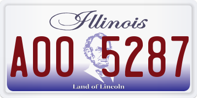 IL license plate A005287