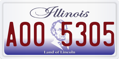 IL license plate A005305