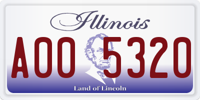 IL license plate A005320