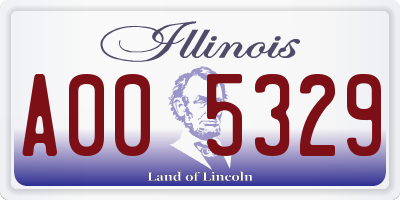 IL license plate A005329