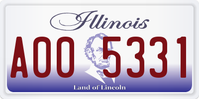 IL license plate A005331