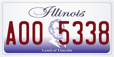 IL license plate A005338
