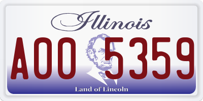IL license plate A005359