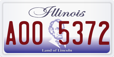 IL license plate A005372
