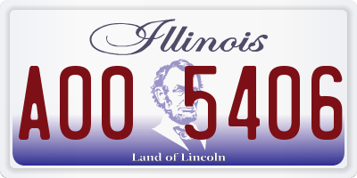 IL license plate A005406