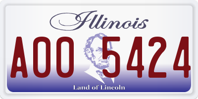 IL license plate A005424