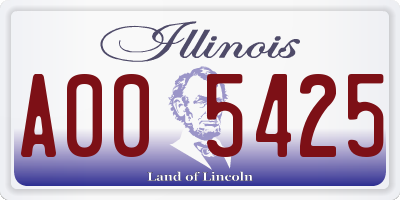 IL license plate A005425