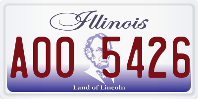 IL license plate A005426