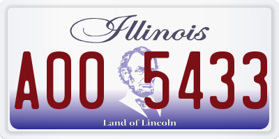 IL license plate A005433