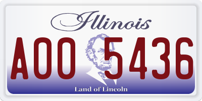 IL license plate A005436