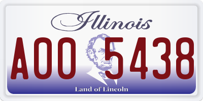 IL license plate A005438