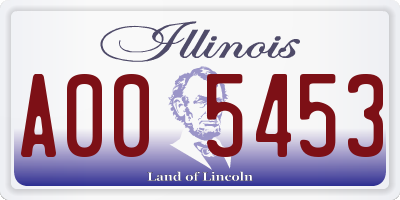 IL license plate A005453