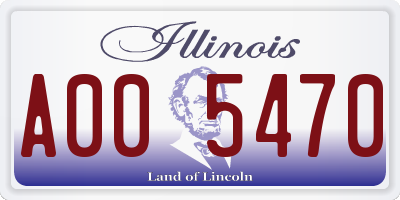 IL license plate A005470