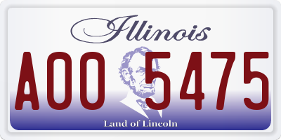 IL license plate A005475
