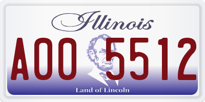 IL license plate A005512