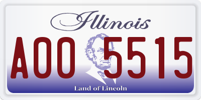 IL license plate A005515